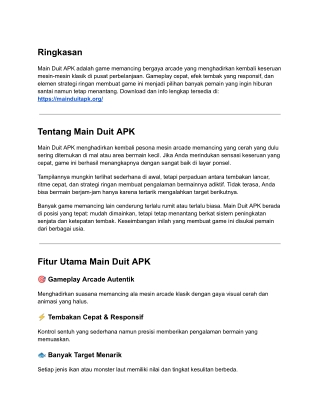 Main Duit APK _ Game Memancing Arcade yang Seru & Bikin Ketagihan