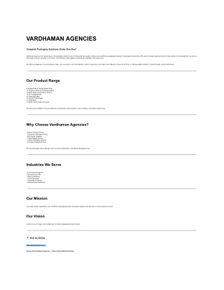 VARDHAMAN AGENCIES
