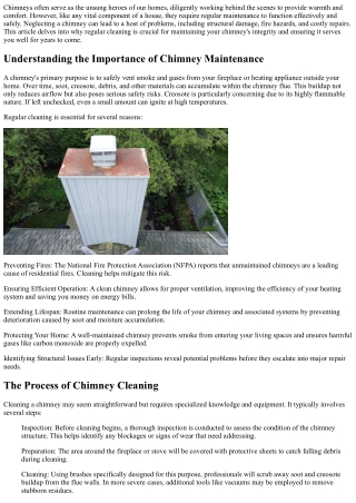 Why Regular Cleaning is Key to Extending the Life of your chimney