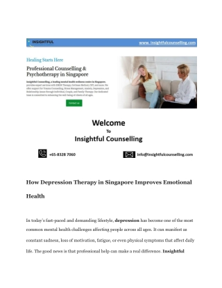 Family Counselling in Singapore