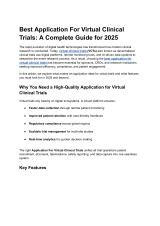 Best Application For Virtual Clinical Trials_ A Complete Guide for 2025