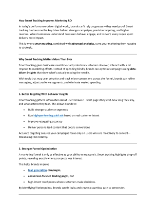 Why Smart Tracking Is Essential for Better Marketing Performance