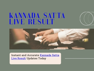 Live Kannada Satta Results and Daily Market Updates