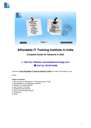 Best Training Institute In Noida for Job-Oriented IT Programs