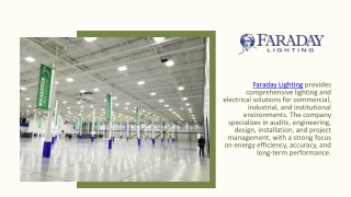 Comprehensive Lighting Solutions by Faraday Lighting Canada