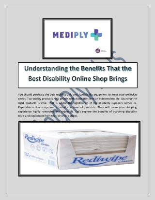 Understanding the Benefits That the Best Disability Online Shop Brings