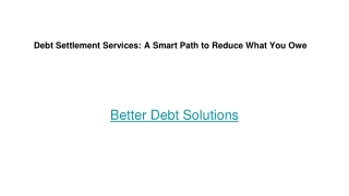 Debt Settlement Services_ A Smart Path to Reduce What You Owe