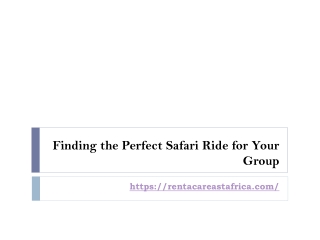 Planning a Group Safari? Here’s How to Find the Perfect Ride