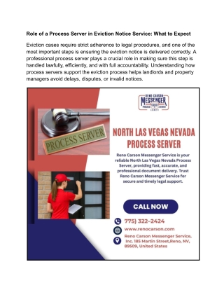 Role of a Process Server in Eviction Notice Service_ What to Expect