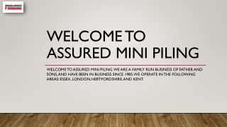 Reliable Mini Piling Solutions in Essex and Hertfordshire for Stronger Foundations
