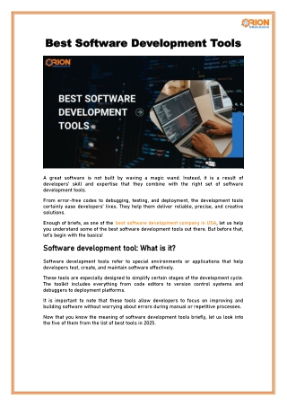 Best Software Development Tools