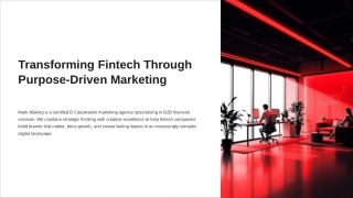 Transforming Fintech Through Purpose-Driven Marketing