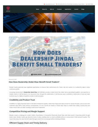 How Does Dealership Jindal Hisar Benefit Small Traders