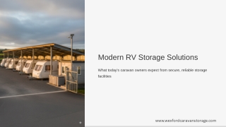 Modern RV Storage Solutions What Today’s Caravan Owners Expect
