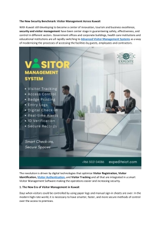 The New Security Benchmark - Visitor Management Across Kuwait