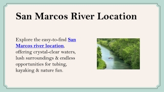 San Marcos River Location