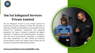 Om Sai Safeguard Services Private Limited