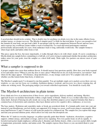 myelin drink mix sample