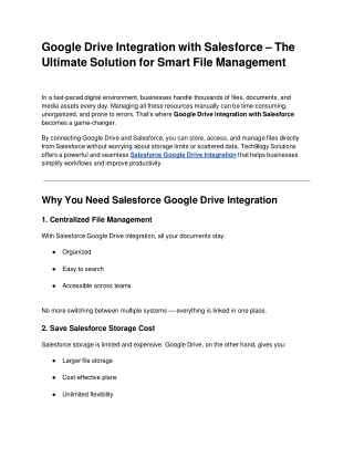 Google Drive Integration with Salesforce – The Ultimate Solution for Smart File