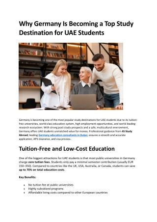 Why Germany Is Becoming a Top Study Destination for UAE Students