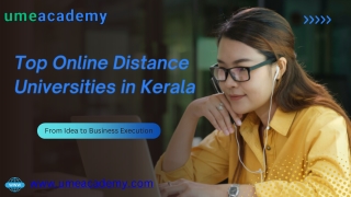 Top Online Distance Universities in Kerala