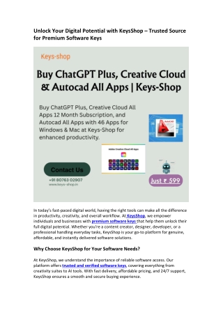 Unlock Your Digital Potential with KeysShop – Trus.docx