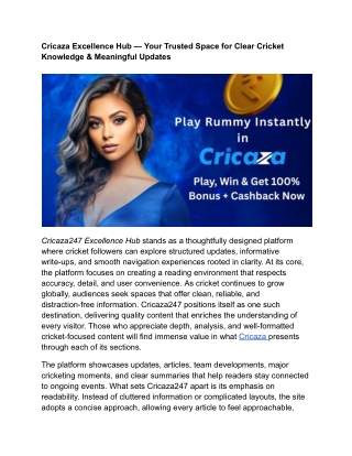 Cricaza Entertainment