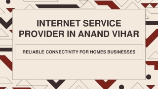 High-Performance Internet Service Provider in Anand Vihar by Anonet