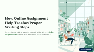 How Online Assignment Help Teaches Proper Writing Steps