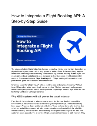 How to Integrate a Flight Booking API_ A Step-by-Step Guide