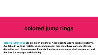 colored jump rings