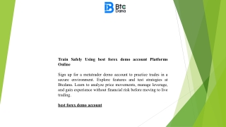 Train Safely Using best forex demo account Platforms Online