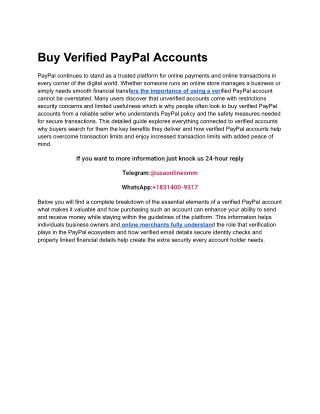 Affordable and Secure Options for Verified PayPal Accounts