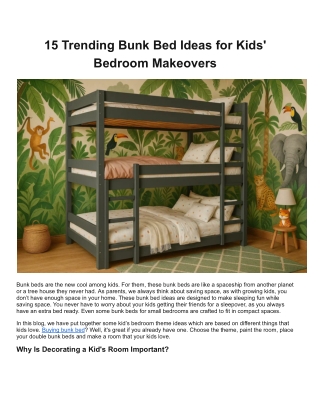 15 Trending Bunk Bed Ideas for Kids' Bedroom Makeovers