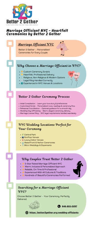 Marriage Officiant NYC – Heartfelt Ceremonies by Better 2 Gether