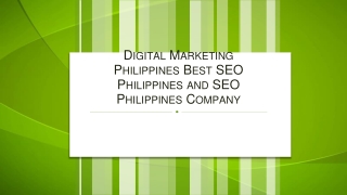 Digital Marketing Philippines Best SEO Philippines and SEO Philippines Company