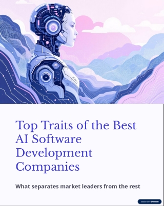 Top Traits of the Best AI Software Development Companies in a Competitive Market