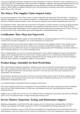 Top Features to Look for in a Certified Fire Extinguisher Supplier in Perth