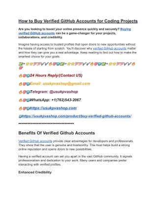 How to Buy Verified GitHub Accounts for Coding Projects (1)