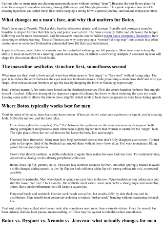 Botox for Men: Tailored Treatments for Masculine Features