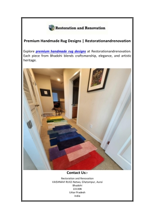 Premium Handmade Rug Designs  Restorationandrenovation