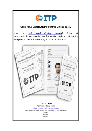 Get a UAE Legal Driving Permit Online Easily