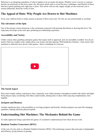 An Insider's Consider the Life of an Expert Port Gamer