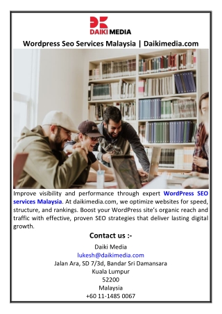 Wordpress Seo Services Malaysia