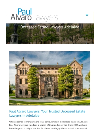 Deceased Estate Lawyers Adelaide