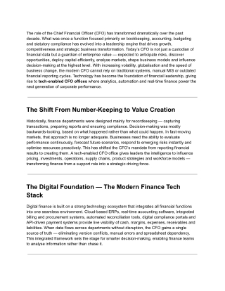 Tech-Enabled CFO Offices — The Future of Financial Leadership