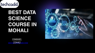 Best Data Science Course in Mohali | Python, ML, AI Training - techcadd