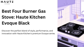 Best Four Burner Gas Stove Haute Kitchen Evoque Black