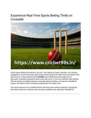 Experience Real-Time Sports Betting Thrills on Cricbet99 (1)