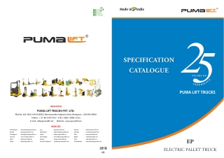 Electric Pallet Truck | Pumalift PVT.Ltd